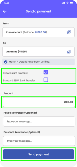 Fire Personal app payment screen