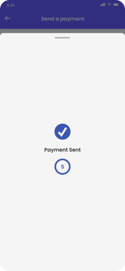Fire Business app screen showing Payment sent message
