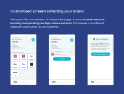 Open banking payments example phone screenshots