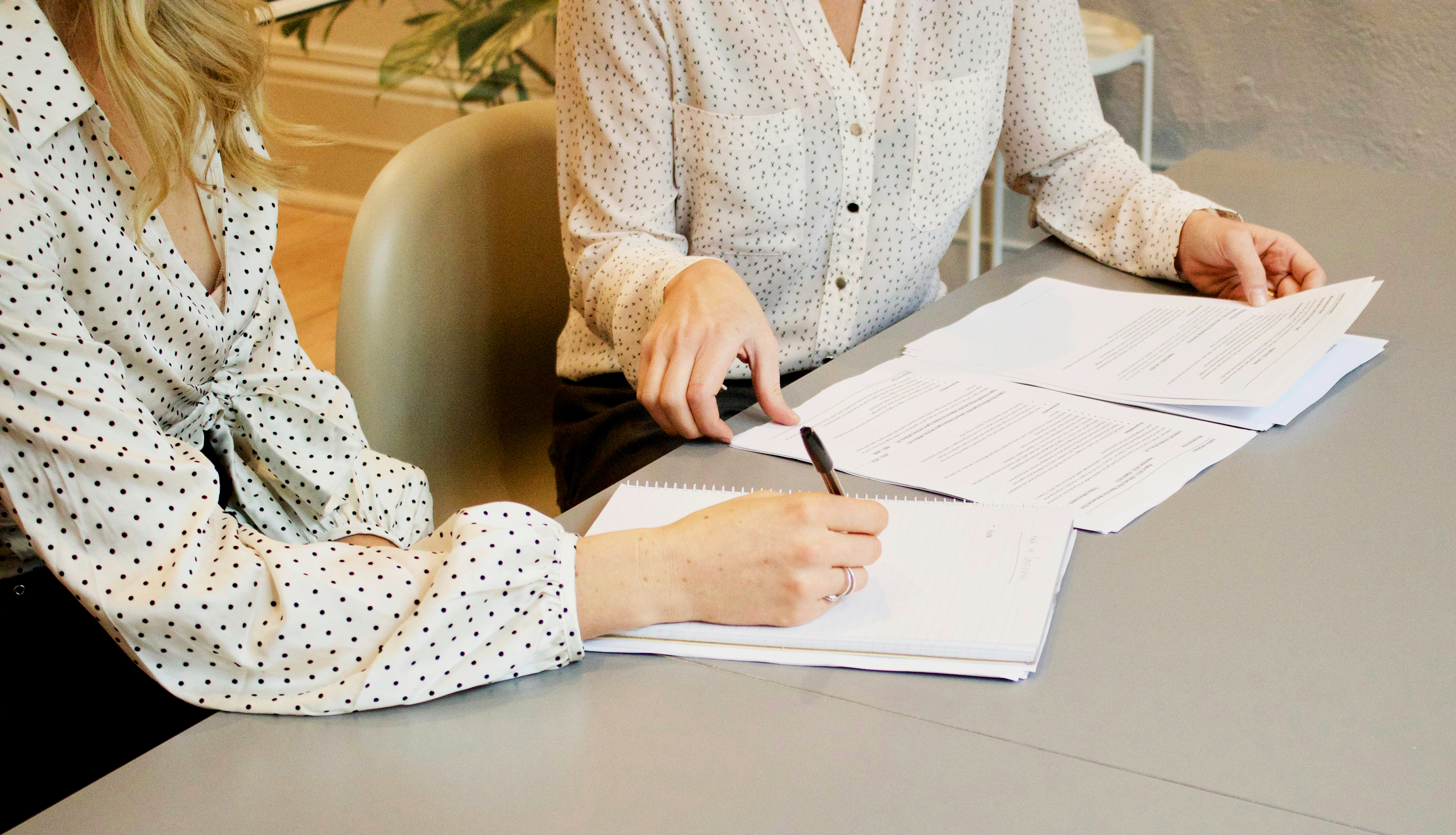 Lawyers doing paperwork.
